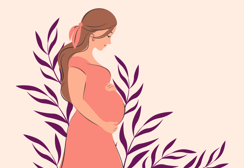 Premium Vector  Pregnant woman silhouette with glowing connected hearts   Arte da gravidez Silhueta da mulher Silhueta grávida